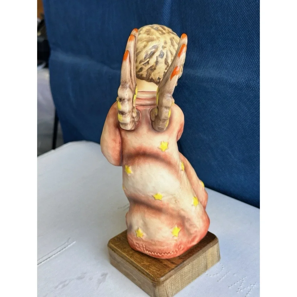 Goebel Angel‎ Figurine w Candle on Wood Base First Issue Best of All